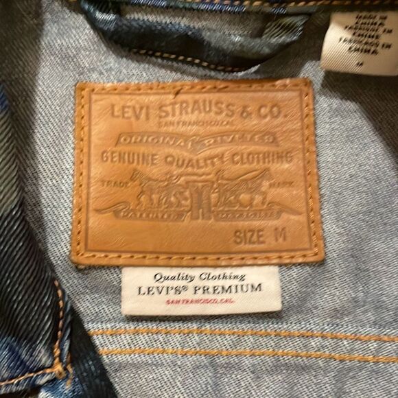 Levi’s camo jean jacket men’s size Medium - Picture 5 of 8